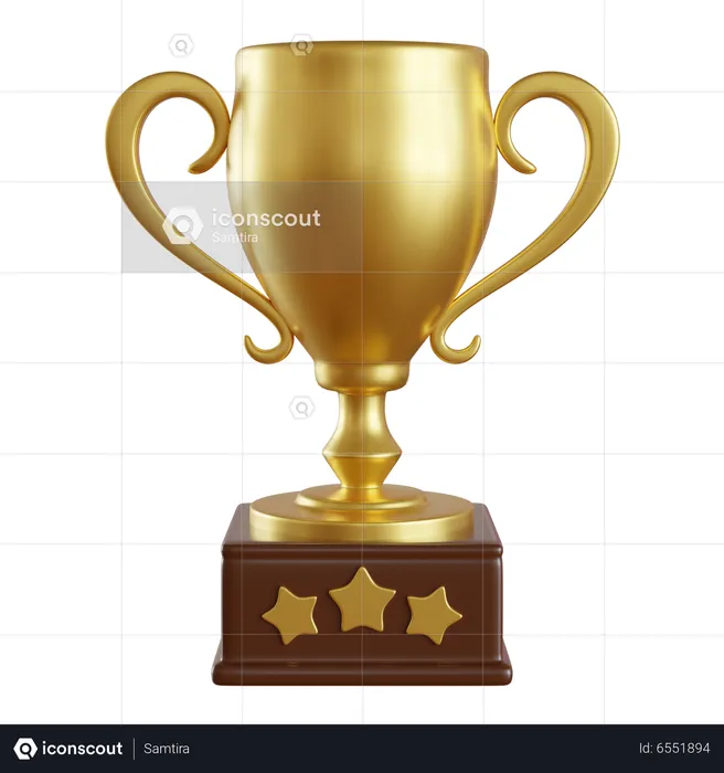 Troféu Ouro  3D Icon