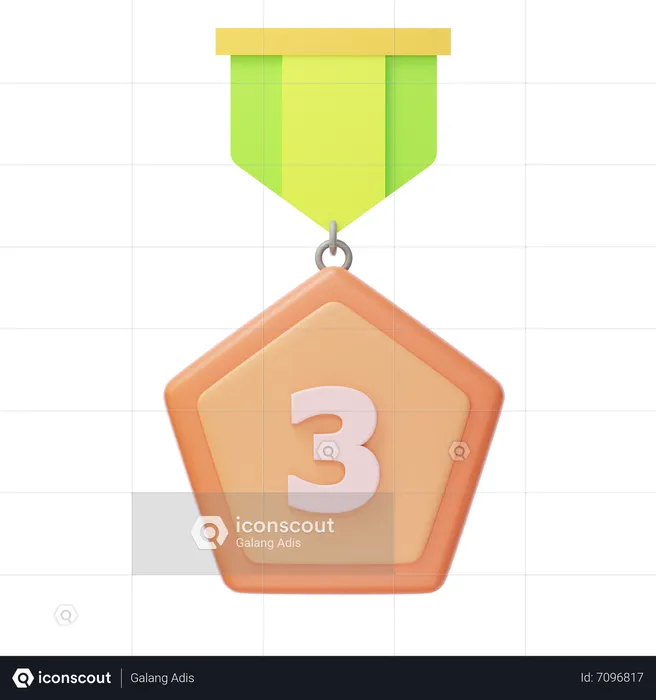 Médaille de bronze pour la troisième place  3D Icon