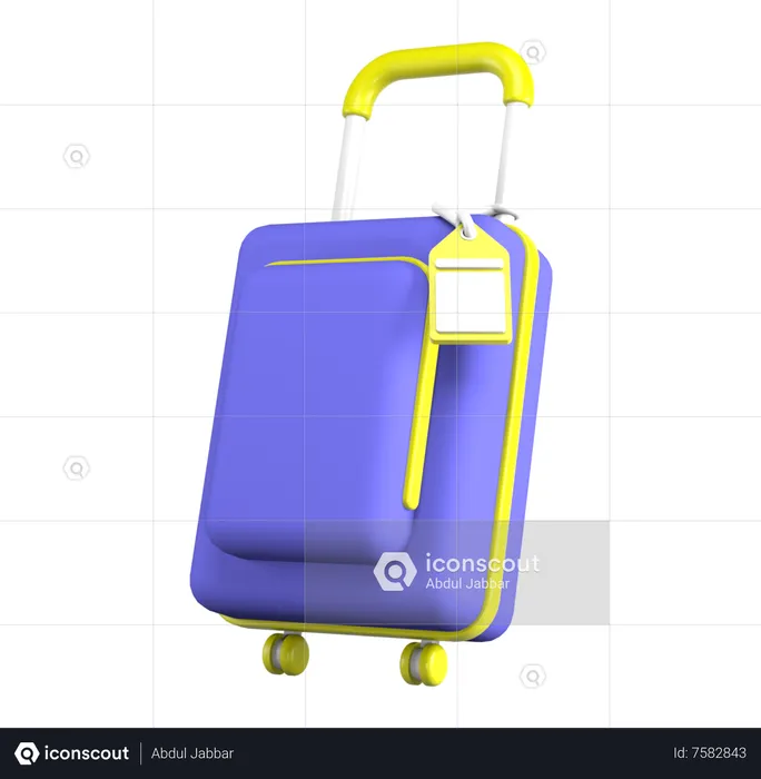 Trolley Bag  3D Icon