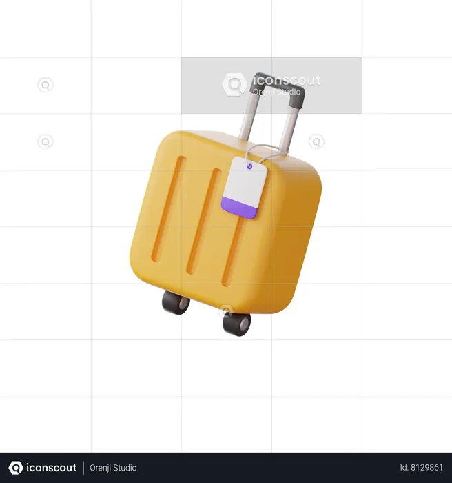 Trolley Bag  3D Icon