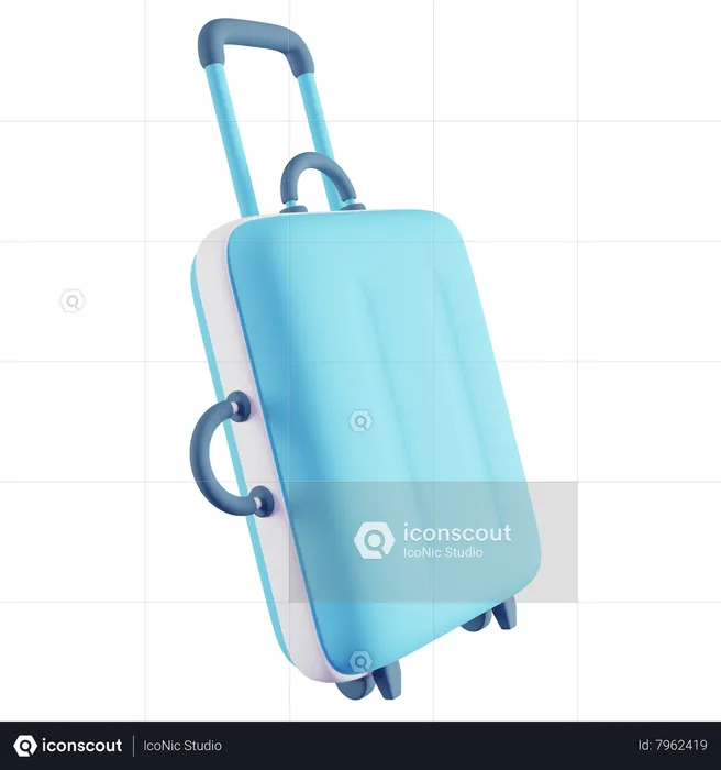 Trolley Bag  3D Icon