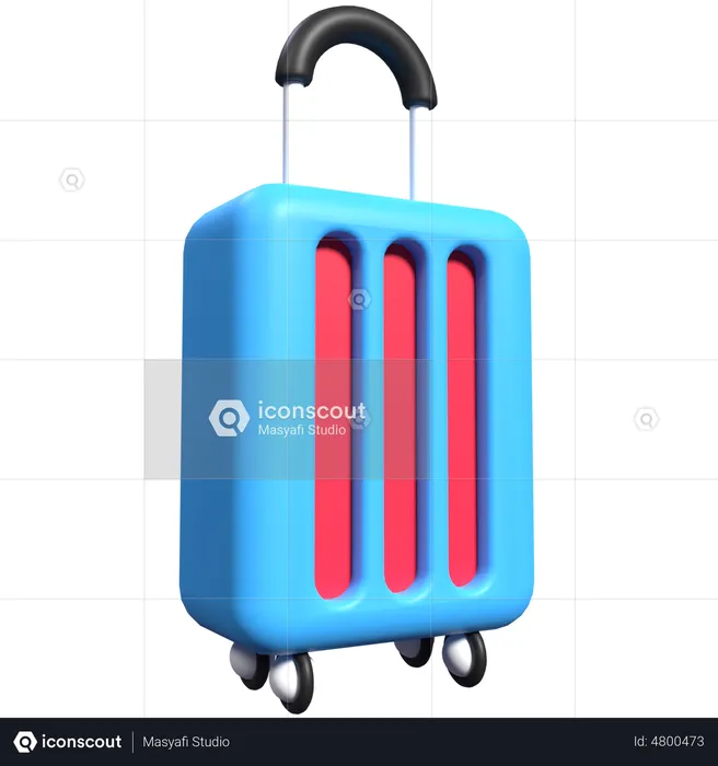 Trolley Bag  3D Illustration