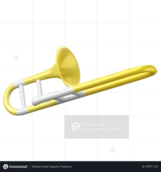 Trombón  3D Icon