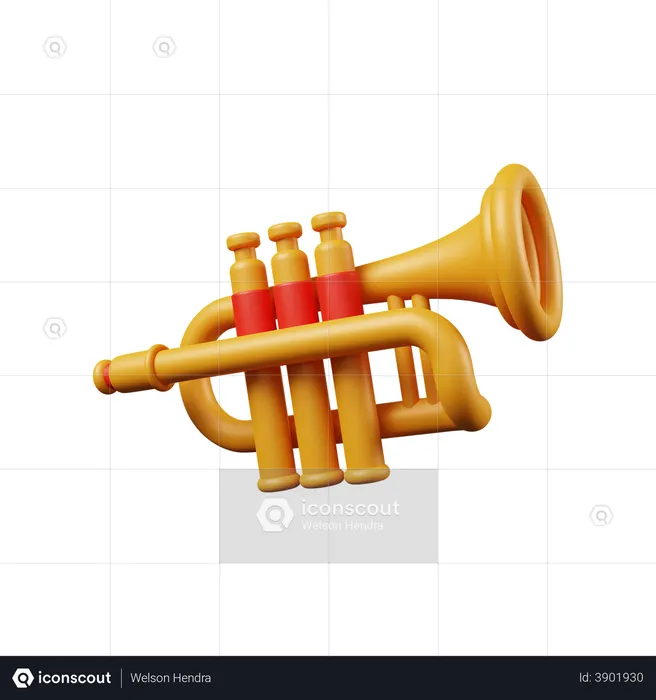 Trompete  3D Illustration