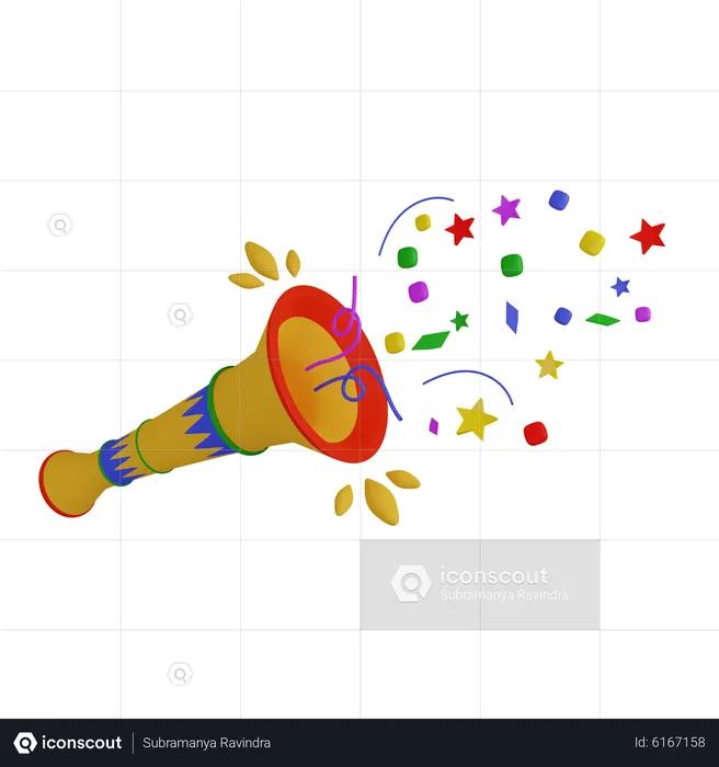 Trompette de carnaval  3D Icon