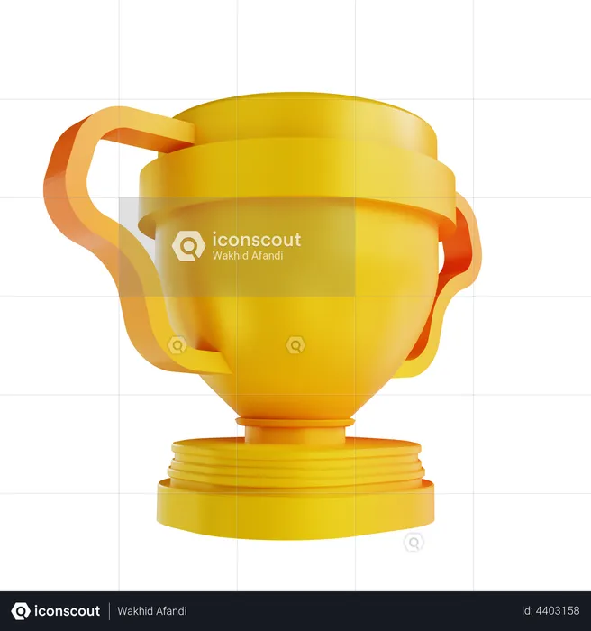 Coupe du trophée  3D Illustration