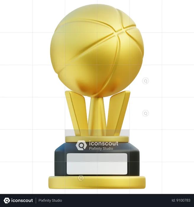 Trophée de basket  3D Icon