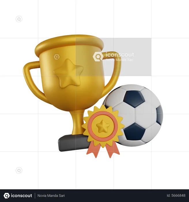 Trophée de football  3D Illustration