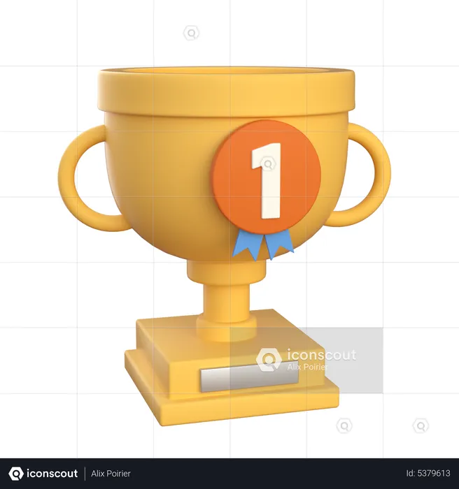 Trophée de la première place  3D Icon