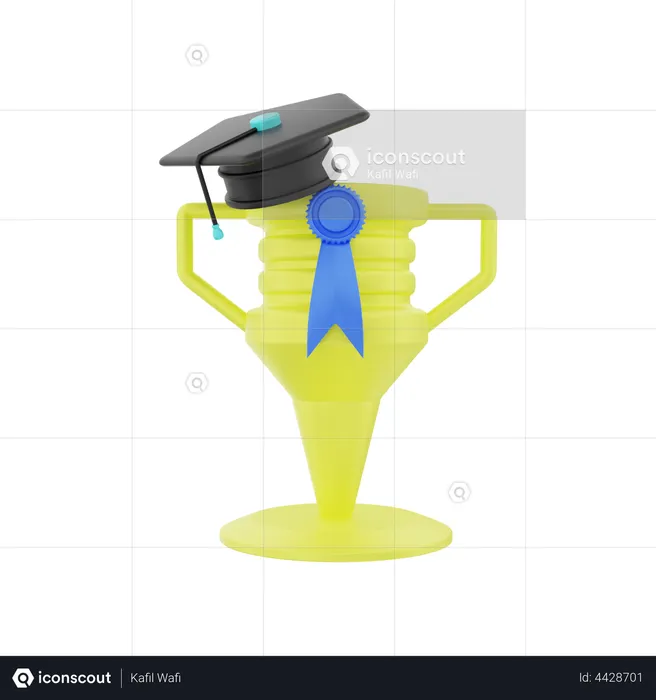 Trophée de remise des diplômes  3D Illustration