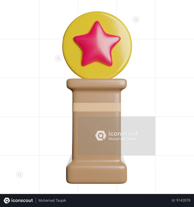 Trophée étoile  3D Icon