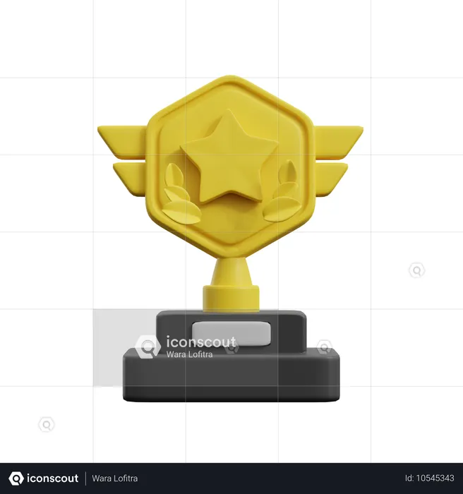 Trophée étoile  3D Icon