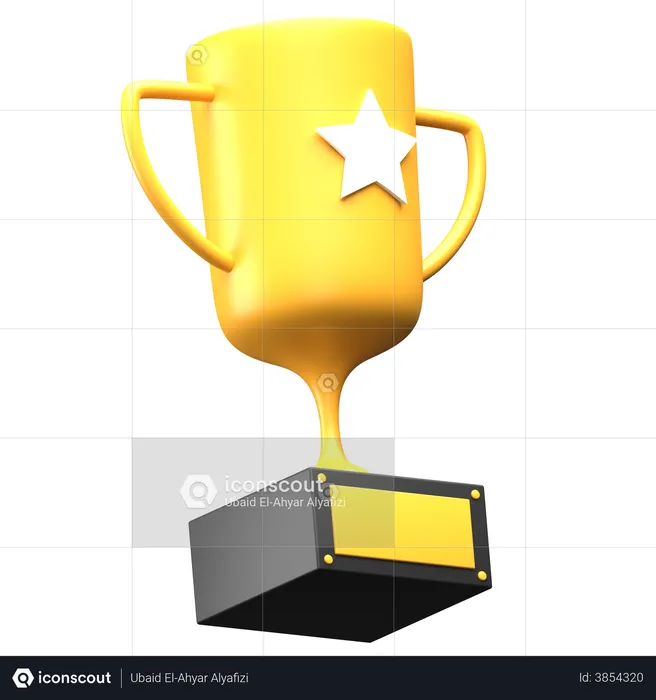 Trophée étoile  3D Illustration