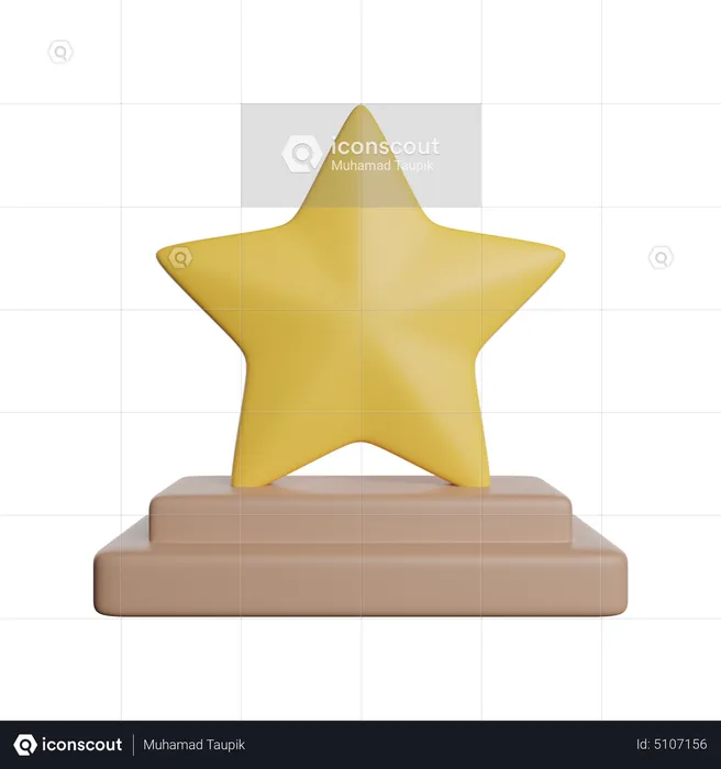 Trophée étoile  3D Icon