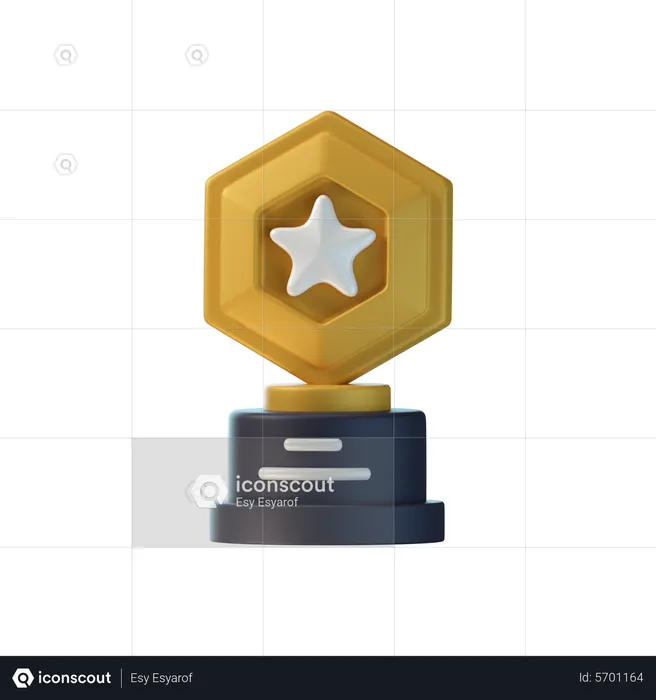 Trophée étoile  3D Icon