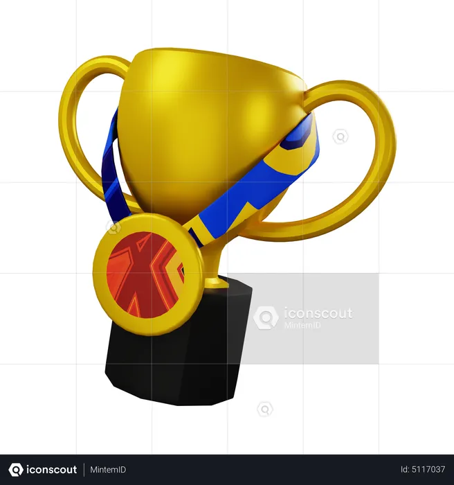 Trophy And Medal  3D Icon