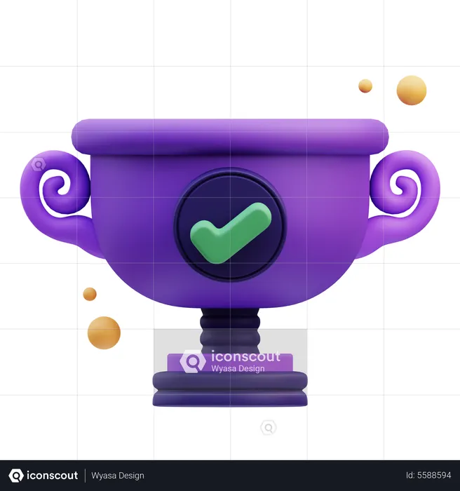 Trophy Checkmark  3D Icon