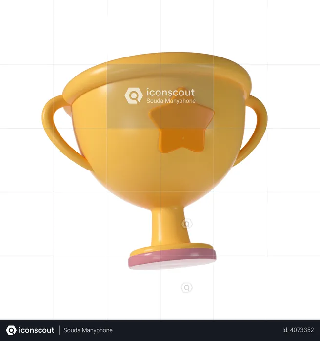 Trophy cup  3D Illustration