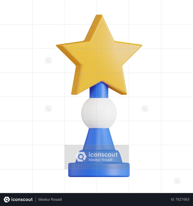 Trophy Star  3D Icon