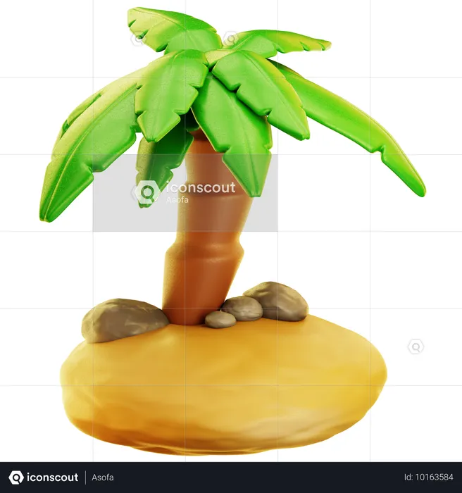 Tropical Island  3D Icon