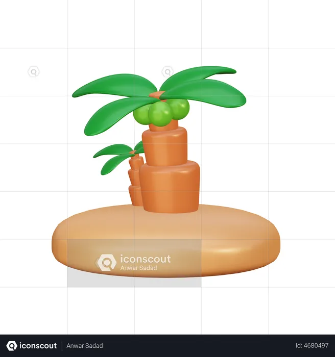 Tropical Tree  3D Illustration