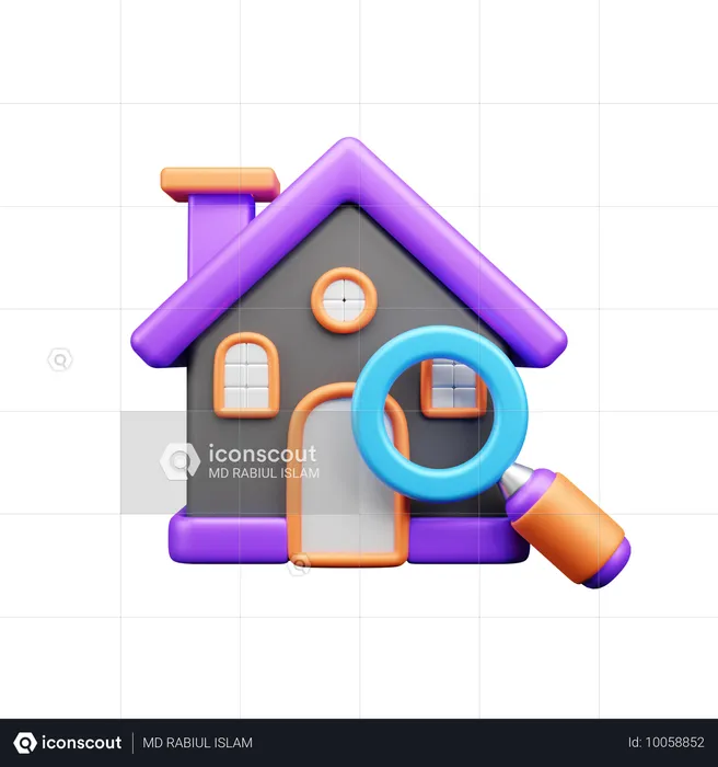 Trouver la maison  3D Icon