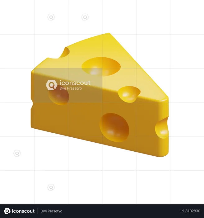 Trozo de queso  3D Icon