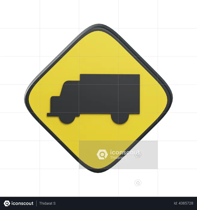 Truck crossing  3D Illustration