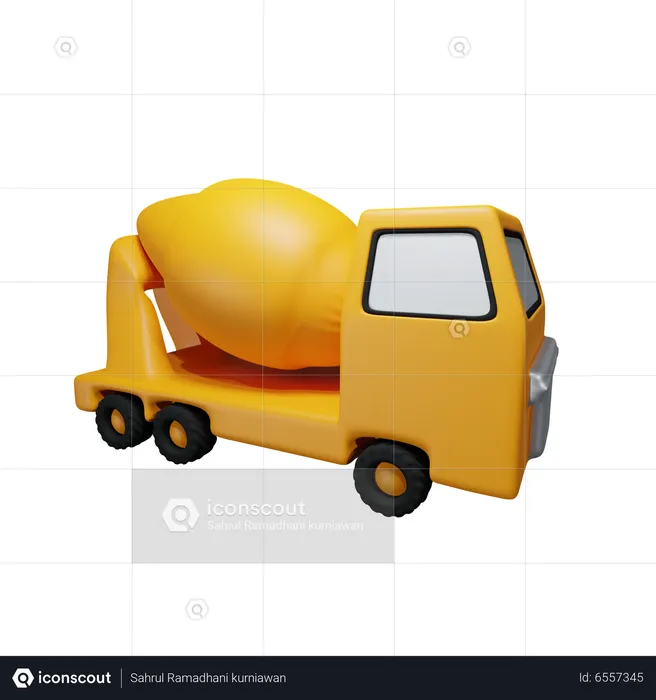 Truck Mixer  3D Icon