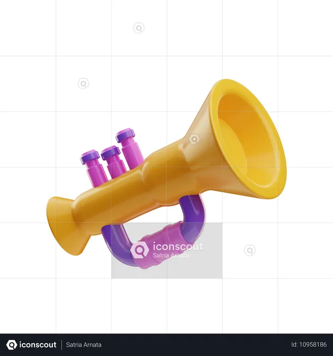 Trumpet  3D Icon