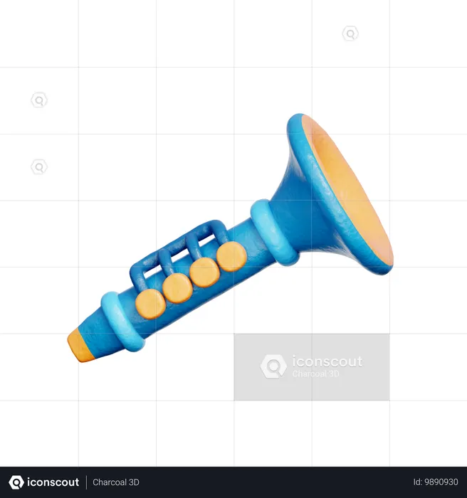 Trumpet  3D Icon