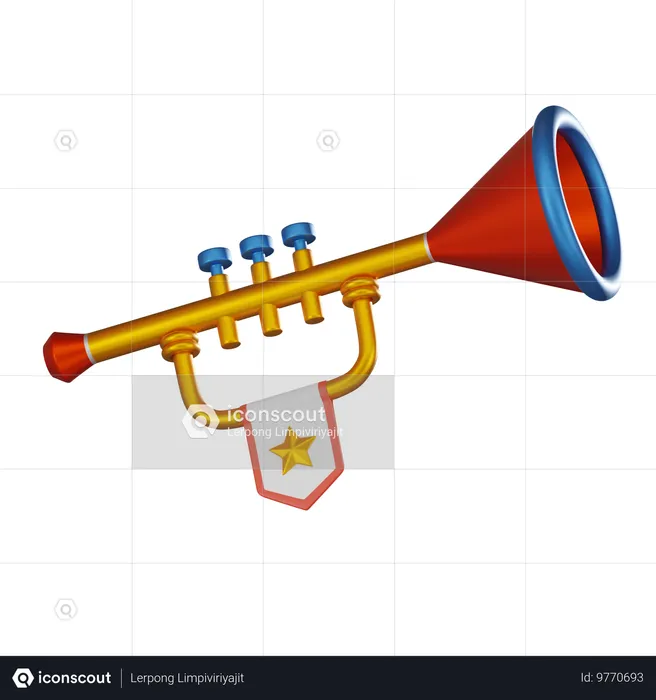 Trumpet  3D Icon