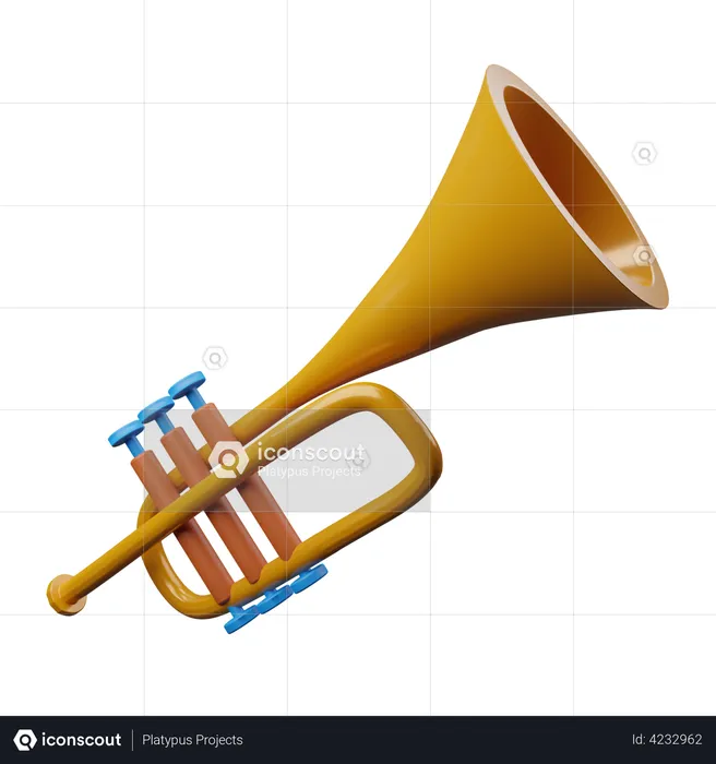 Trumpet  3D Illustration