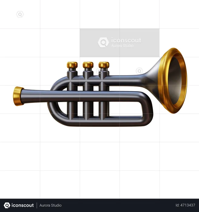 Trumpet  3D Illustration