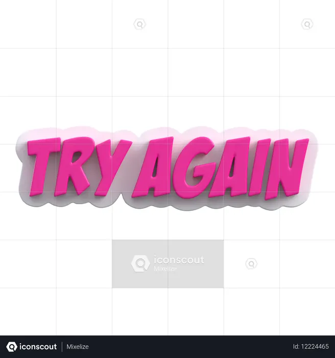 Try Again  3D Icon