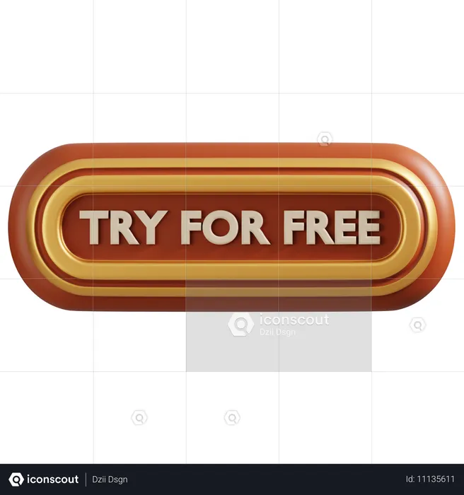 Try for free button  3D Icon