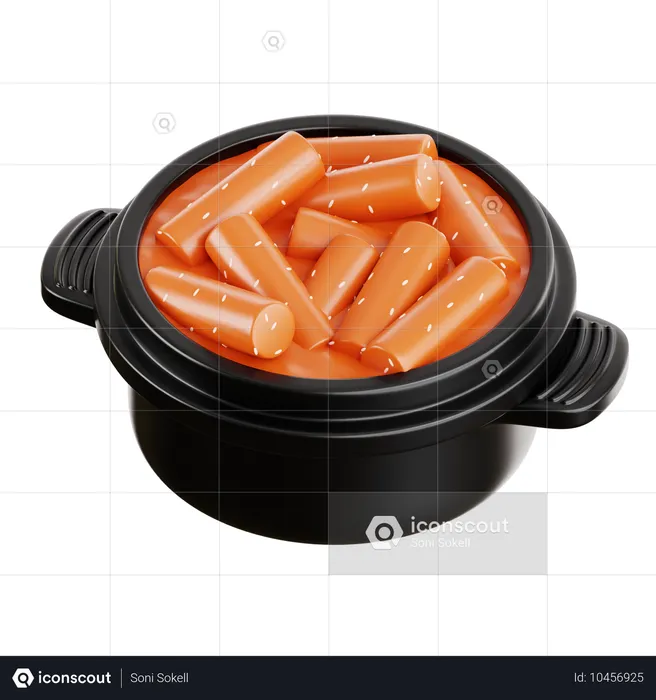 떡볶이  3D Icon