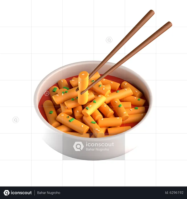 Tteokbokki  3D Icon