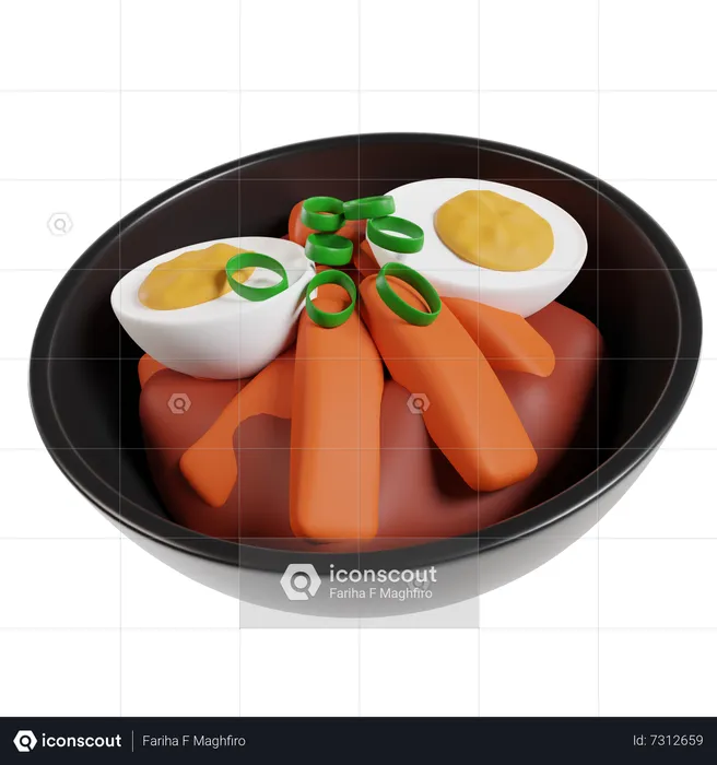 Tteokbokki  3D Icon