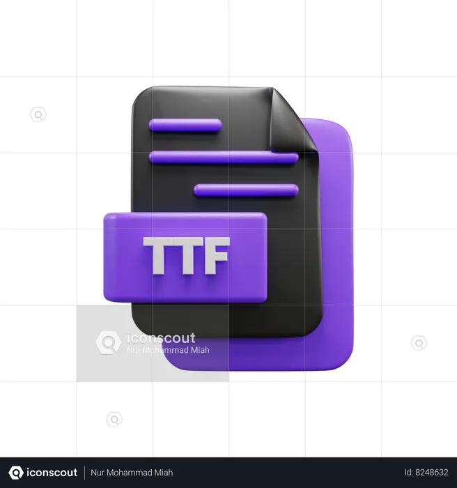 Ttf-Datei  3D Icon