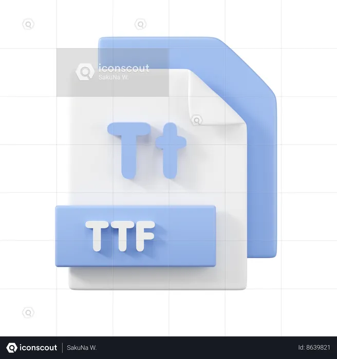 TTF File  3D Icon