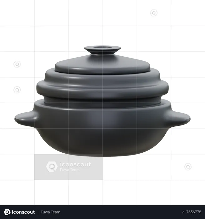 Ttukbaegi Pot  3D Icon