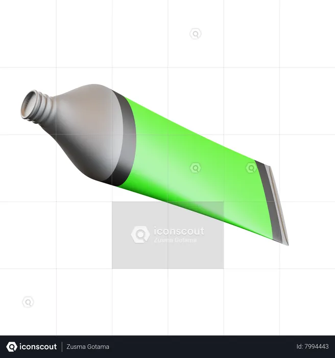Tubo de color verde  3D Icon