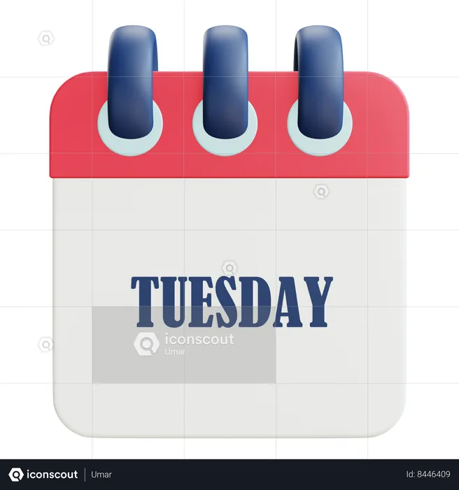Tuesday  3D Icon