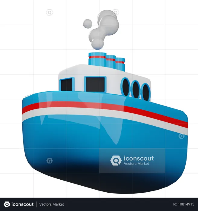 Tugboat  3D Icon