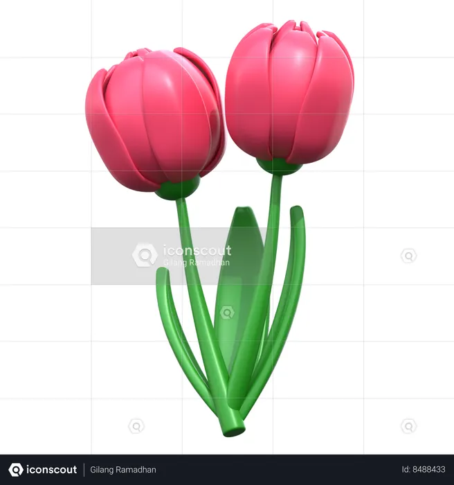 Tulip Flower  3D Icon