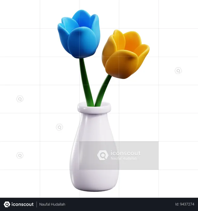 Tulip Pot  3D Icon