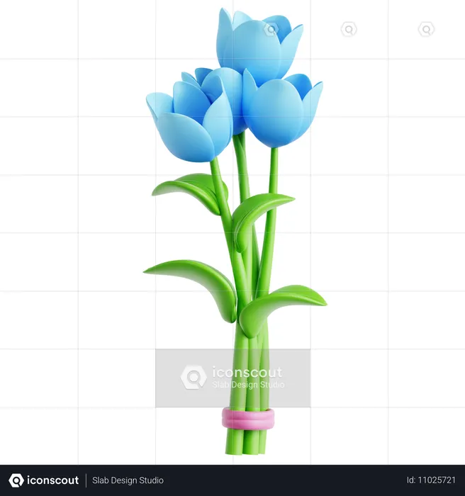 Tulpenblumenstrauß  3D Icon