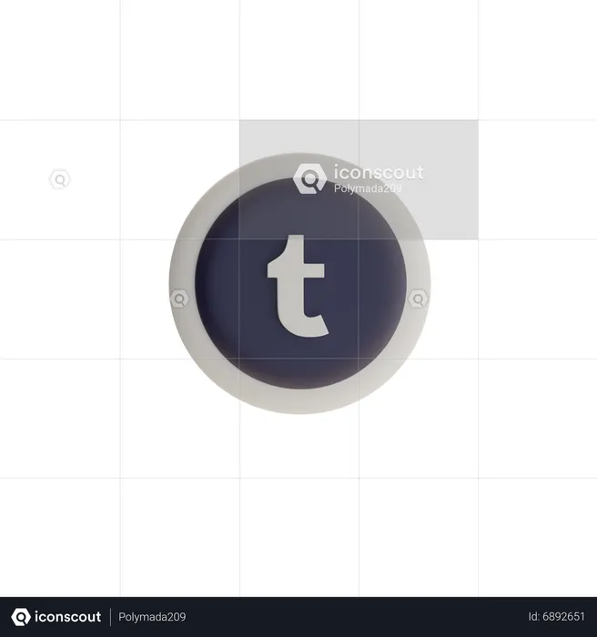 Tumblr Logo 3D Icon