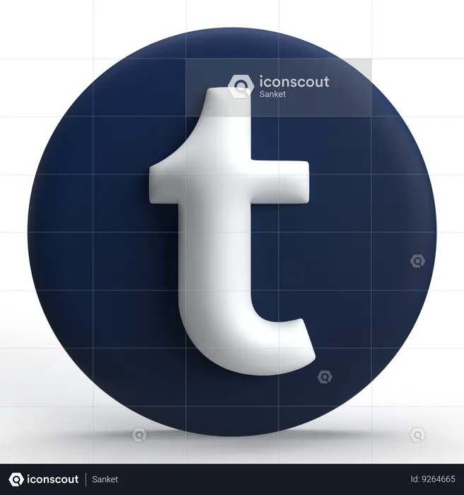 Tumblr Logo 3D Icon